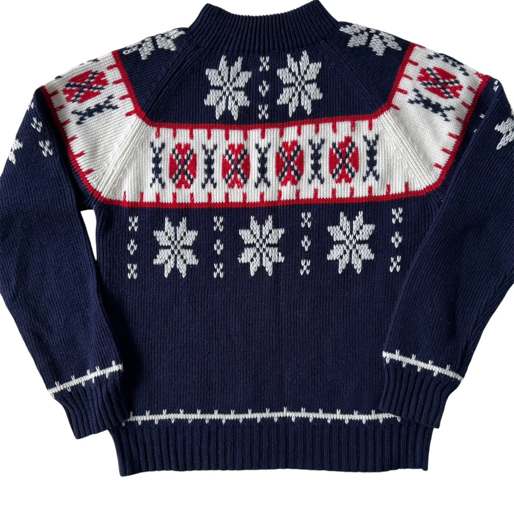 Vintage Mock Neck Fair Isle Après-ski Sweater Nordic